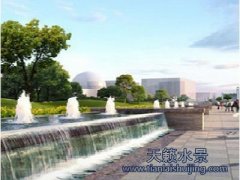 广场喷泉 涌泉喷泉实景拍摄
